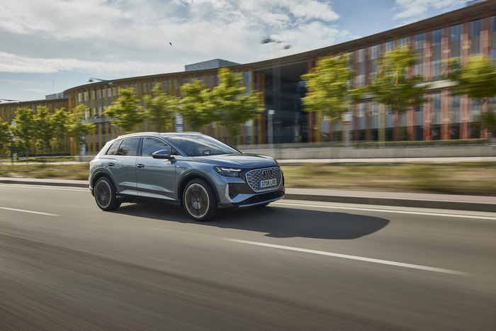 2021 Audi Q4 e-tron electric SUV driving