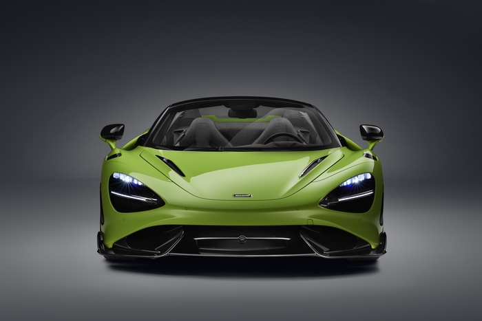 Green McLaren 765LT Spider Supercar 4K