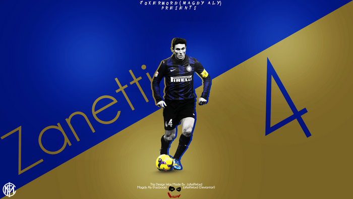 Javier Zanetti Inter Milan Number 4 Fan Art