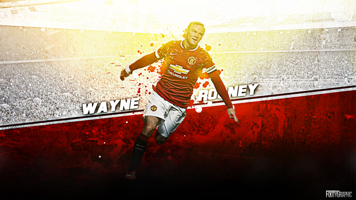 Wayne Rooney Manchester United Football Graphic