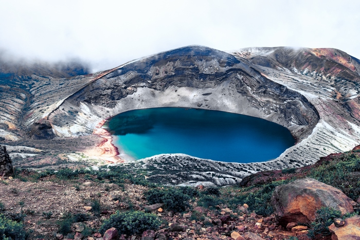 Mount Zaō's Vibrant Blue Crater Lake in Japan