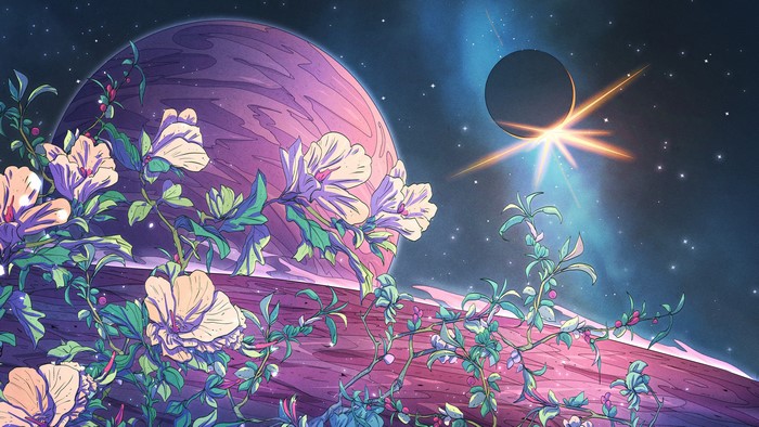 Sci Fi Flowers on Alien Planet with Eclipse 4K