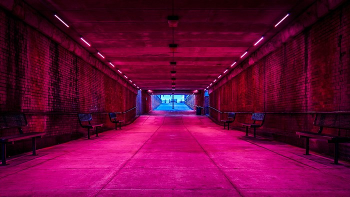 Vibrant Pink Tunnel Underpass