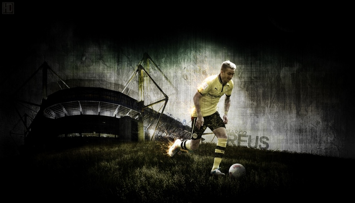 Marco Reus Borussia Dortmund soccer stadium art