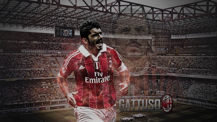 Gennaro Gattuso A.C. Milan Fiery Footballer