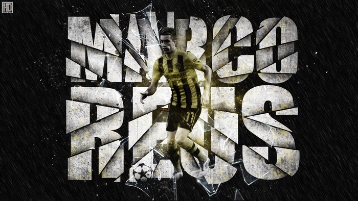 Marco Reus Borussia Dortmund shattered text art