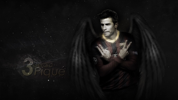 Gerard Piqué dark angel FC Barcelona art