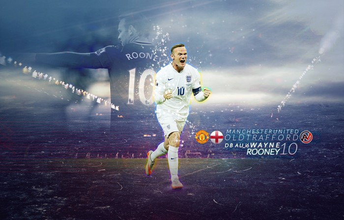 Wayne Rooney Manchester United England Soccer Celebration