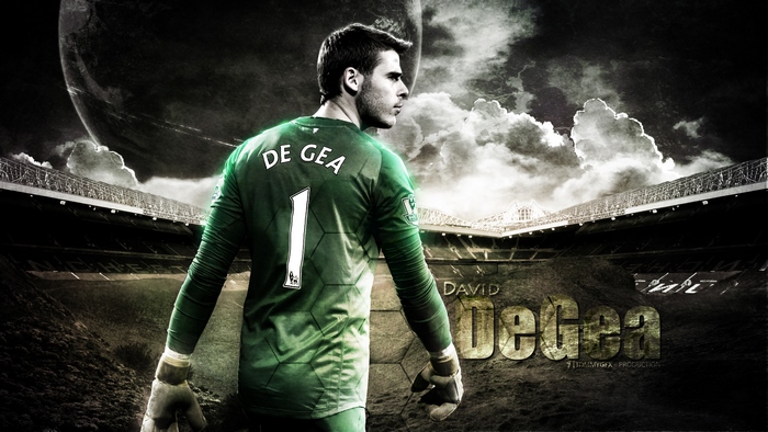 David De Gea Manchester United Goalkeeper Epic Stadium View