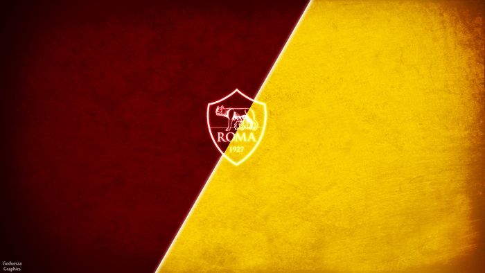 A.S. Roma Soccer Logo Red Yellow Diagonal