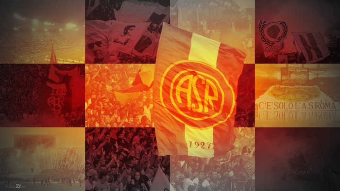 A.S. Roma Soccer Club Fan Passion and Emblem