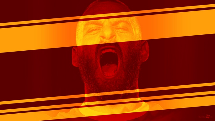 A.S. Roma Daniele De Rossi screaming