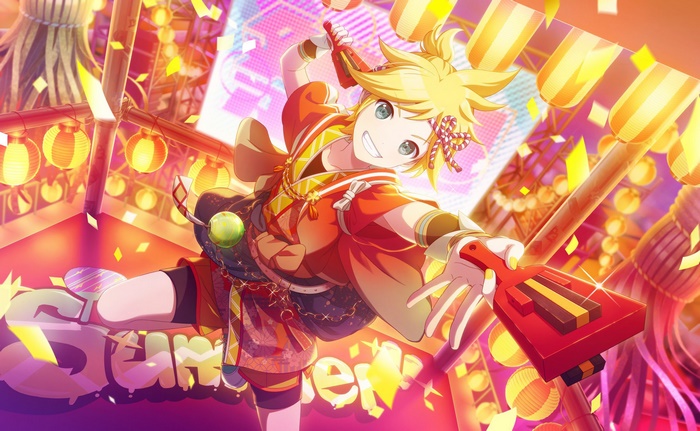 Len Kagamine Vibrant Festival Scene