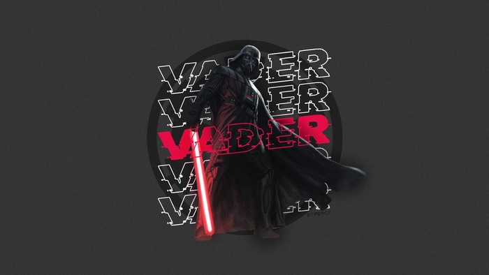 Darth Vader Red Lightsaber Glitch Style