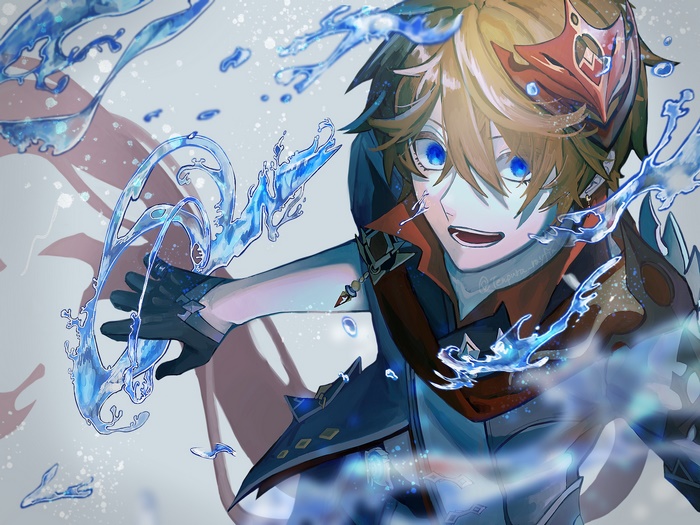 Tartaglia Childe in Dynamic Water Pose