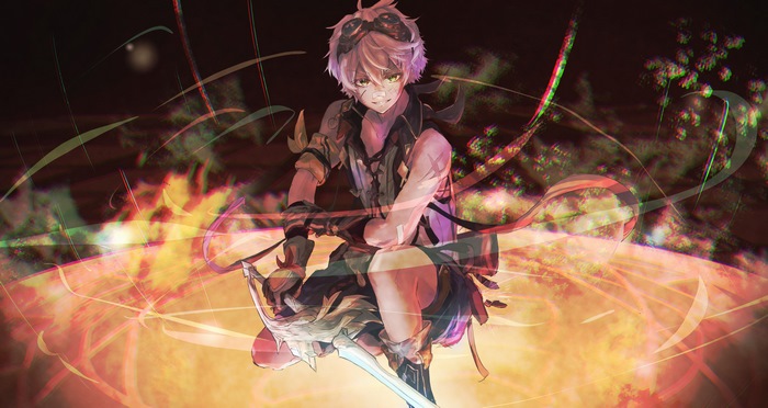 Bennett (Genshin Impact) in fiery action 4K