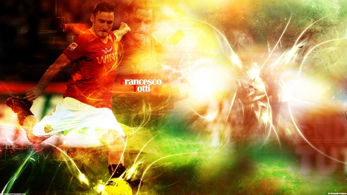 Francesco Totti: Dynamic AS Roma football player art