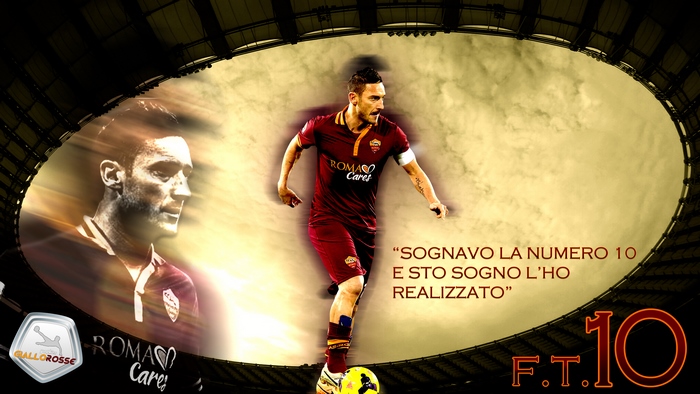 Francesco Totti A.S. Roma Number 10 Football