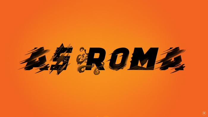 A.S. Roma Dynamic Text Logo