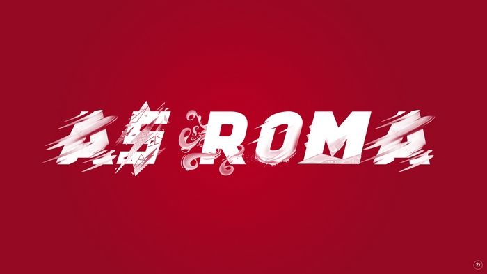 A.S. Roma dynamic graphic logo on red background