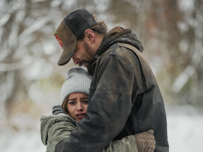 Jason Momoa comforts Isabela Merced in Sweet Girl