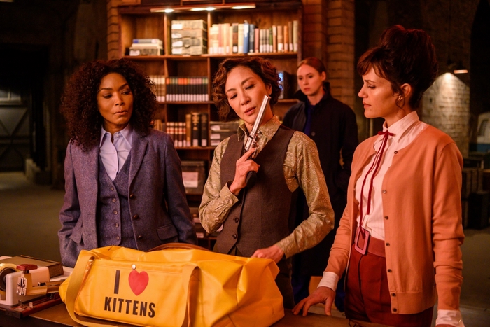 Gunpowder Milkshake: Michelle Yeoh with gun, Angela Bassett, Carla Gugino