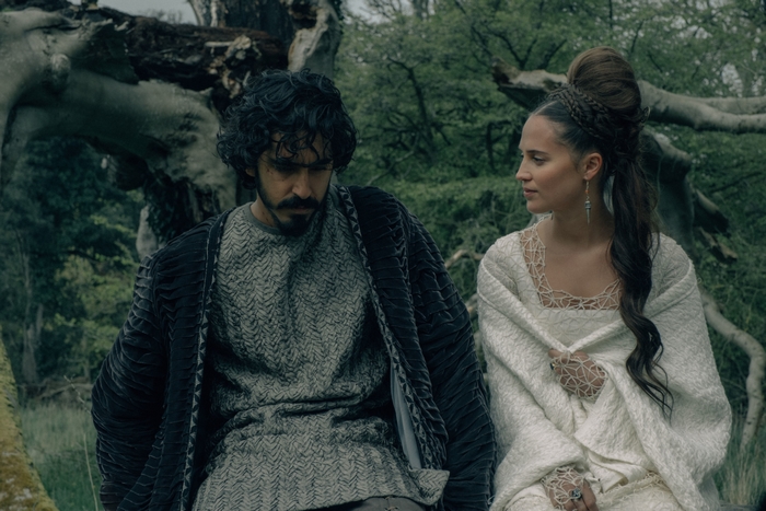 Dev Patel and Alicia Vikander in The Green Knight