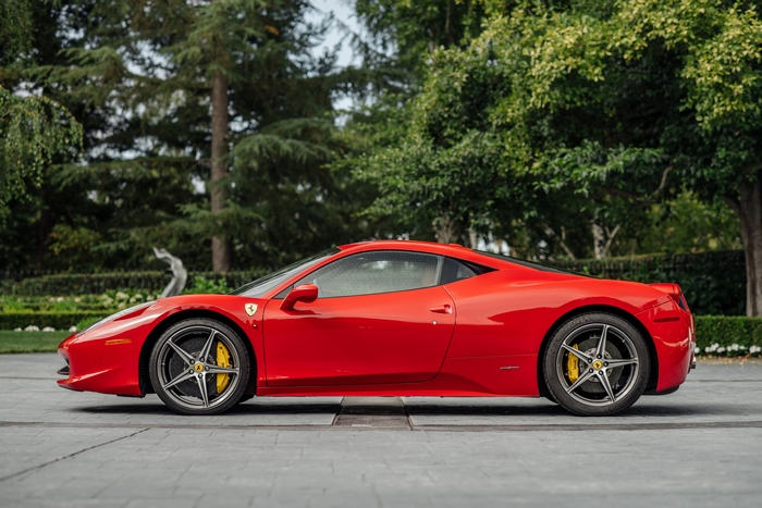 Red Ferrari 458 Italia Supercar parked outdoors