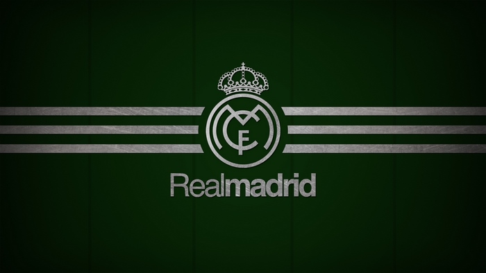 Real Madrid C.F. Logo Green Metallic Stripes