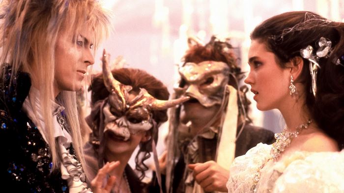 David Bowie and Jennifer Connelly at Labyrinth masquerade