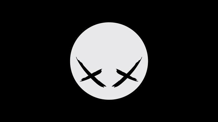 Artistic Minimalist X-Eyed Face
