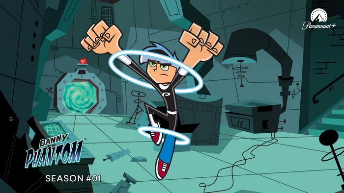 Danny Phantom Season 1: Ghost form with rings in lab