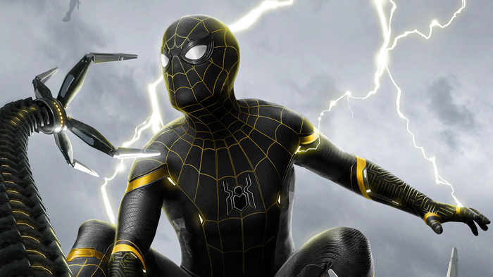 Spider-Man: No Way Home Black and Gold Suit with Lightning