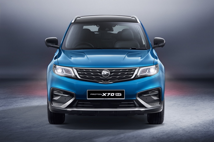 Blue 2021 Proton X70 Special Edition SUV Front View