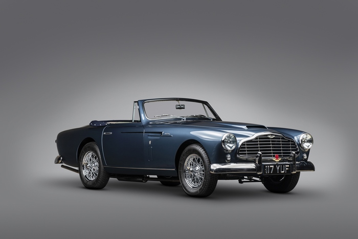 Blue 1954 Aston Martin DB2/4 Drophead Coupe