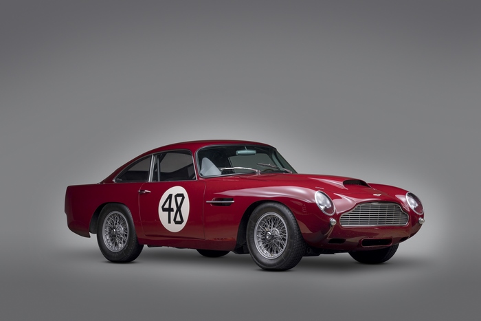 Red Aston Martin DB4 GT Lightweight Race Car