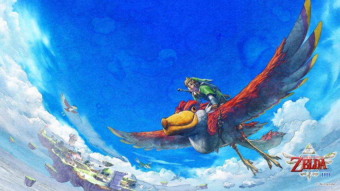 Link Flying on Loftwing in The Legend of Zelda Skyward Sword 4K