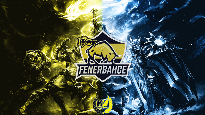 Fenerbahçe S.K. Esports Logo Yellow Blue Fantasy Art