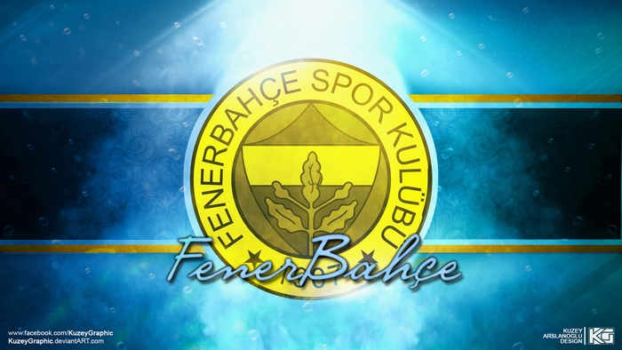 Fenerbahçe S.K. Logo Emblem on Blue Background with Light