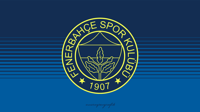 Fenerbahçe S.K. 4K Logo on Blue Background