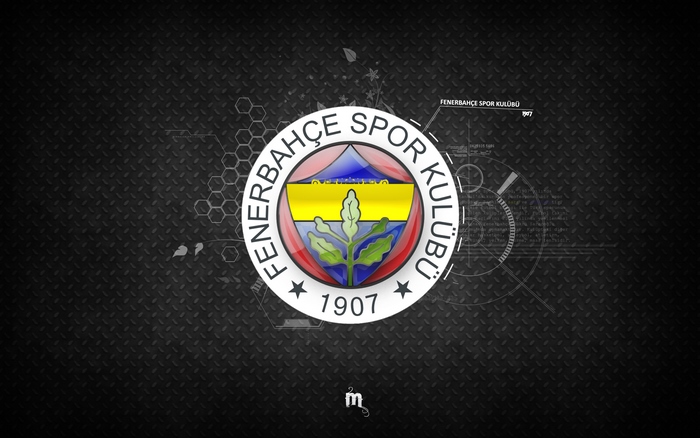 Fenerbahçe S.K. Emblem on Dark Textured Background