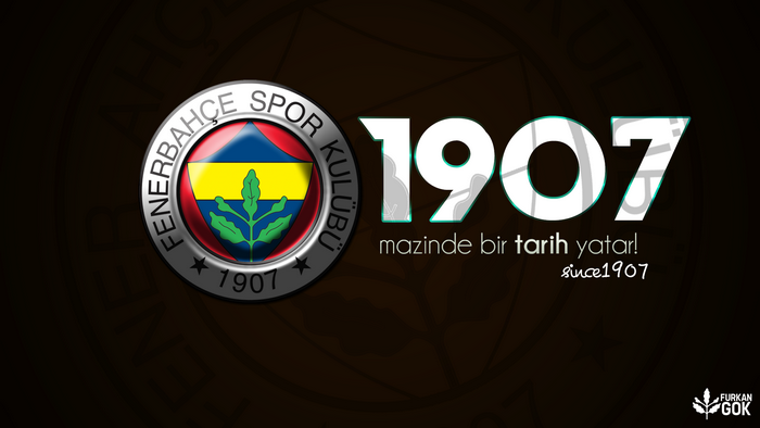 Fenerbahçe S.K. 1907 Logo with History Text