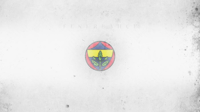 Fenerbahçe S.K. emblem with faint text on distressed background