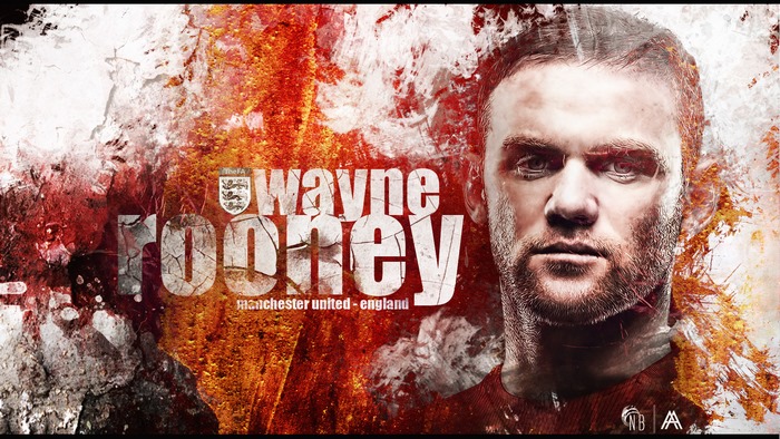 Wayne Rooney Manchester United England Soccer Art