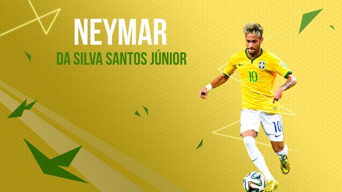 Neymar playing for Brazil National Football Team
