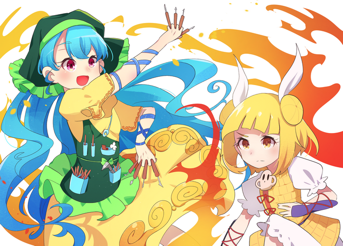 Touhou: Keiki and Mayumi, the Sculptor and the Warrior