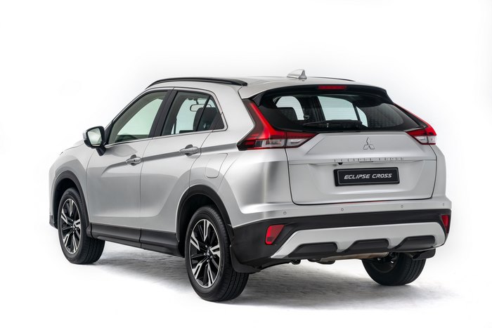 Silver Mitsubishi Eclipse Cross SUV rear view