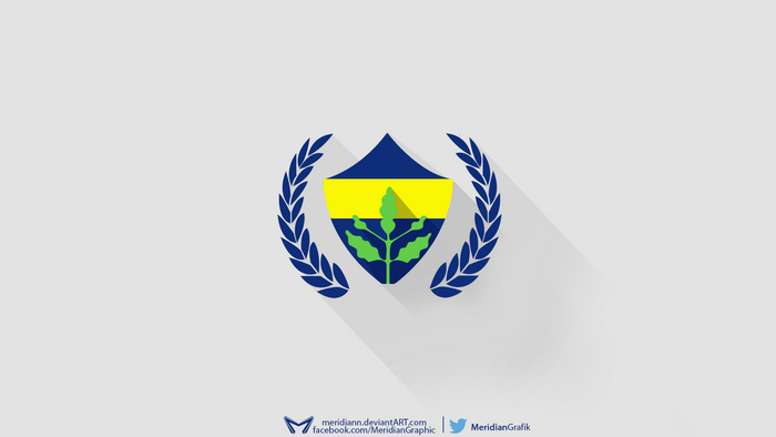 Fenerbahçe S.K. Soccer Emblem Flat Design