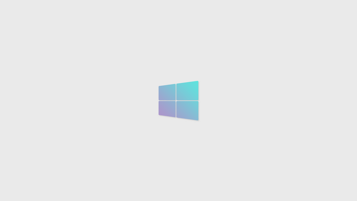 Windows 10 gradient logo grey background