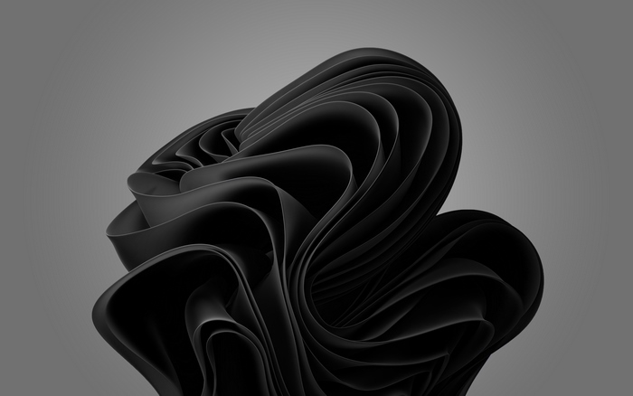 Windows 11 Black Abstract Design